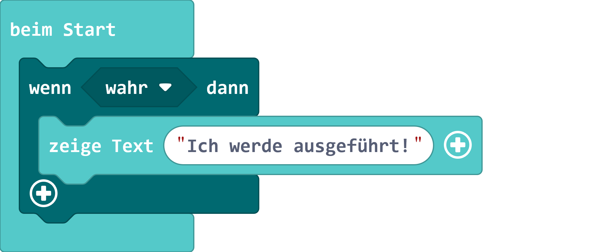 Eine einfache Entscheidung mit einer Bedingung