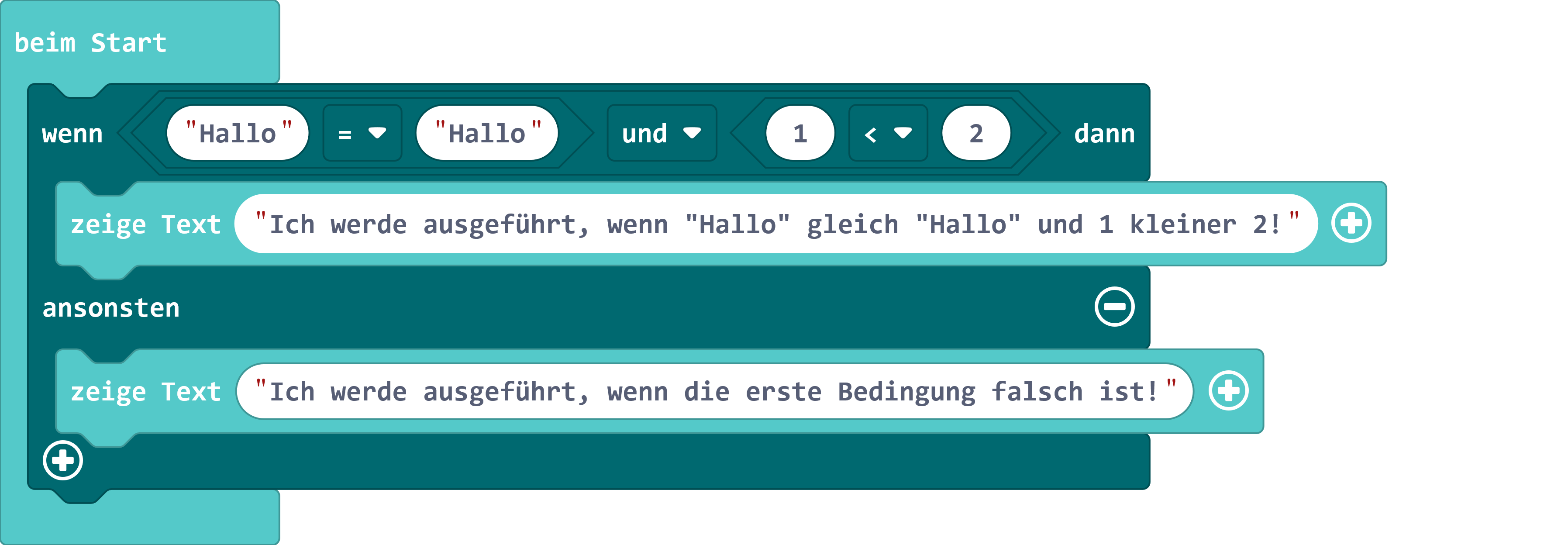 Entscheidung mit zwei verknüpften Bedingungen