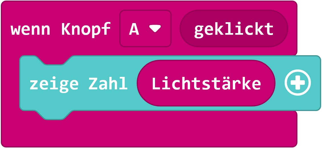 Die Lichtstärke anzeigen