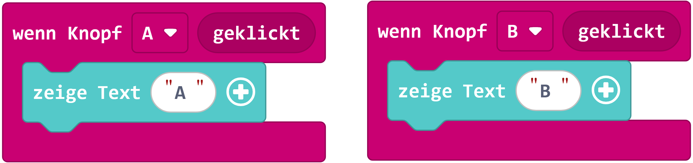 Auf beide Knöpfe reagieren