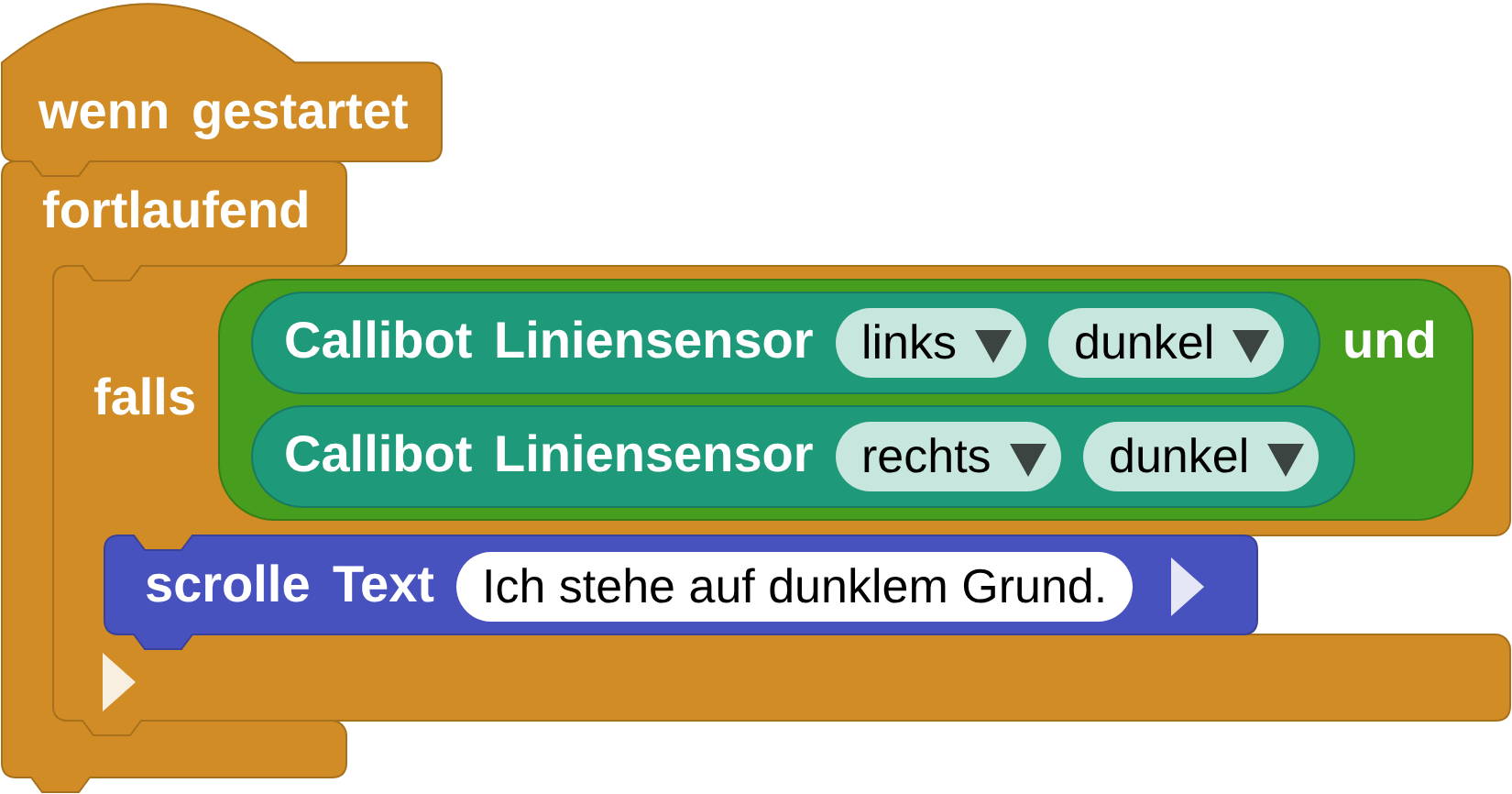 Beide Liniensensoren auf dunklen Grund prüfen