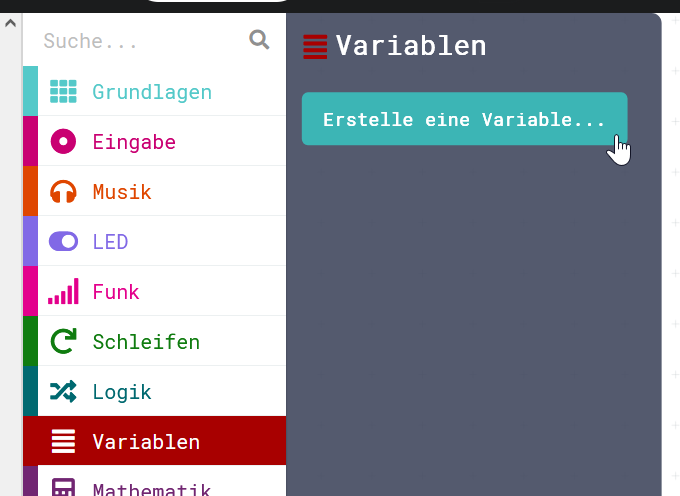 Eine neue Variable erstellen