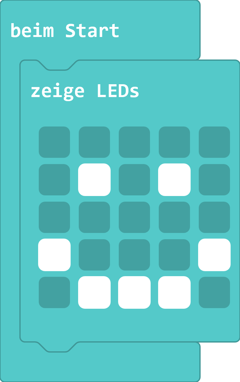 Ein selbst gemaltes Bild auf dem LED-Feld