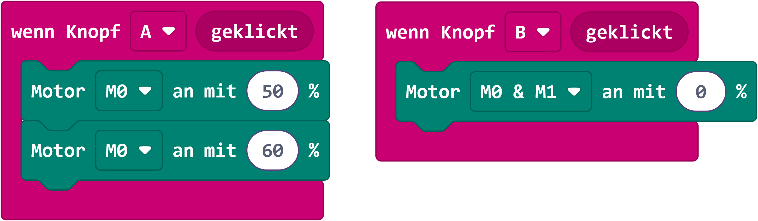 Zwei Motoren steuern